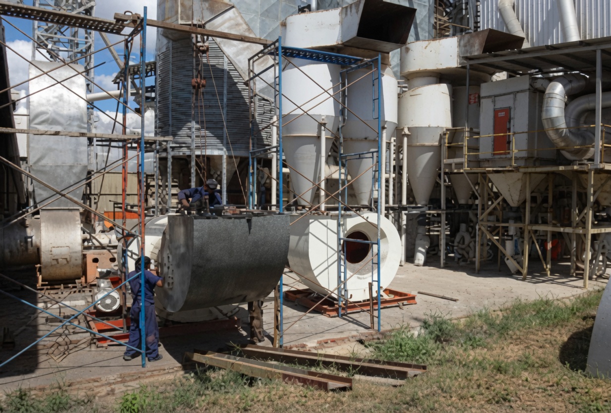 Fabrikasi Unit Fan Aspirasi Dryer